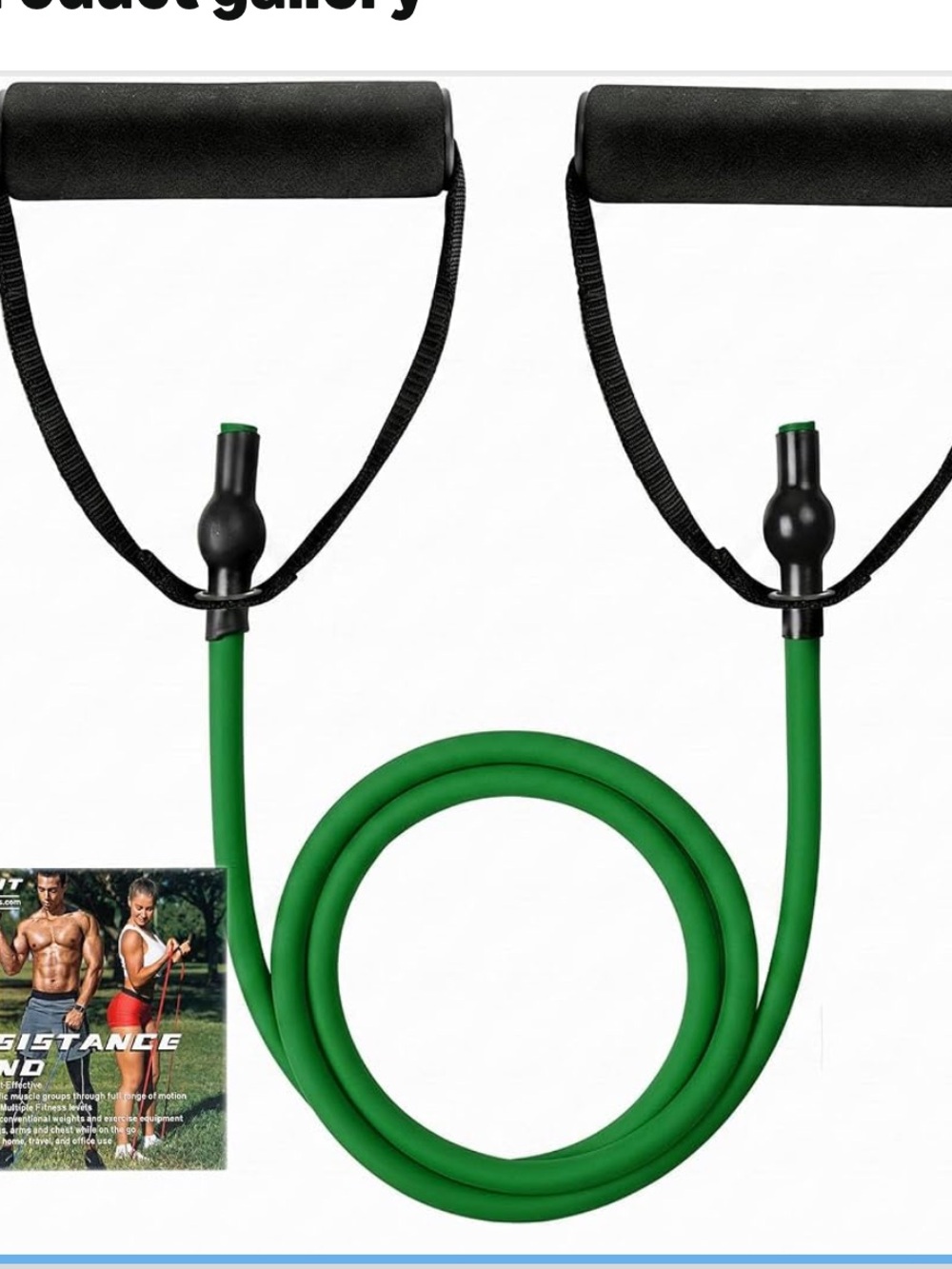 RitFit Single Resistance Band with Handles Door Anchor for Home Gym 5-10 lbs